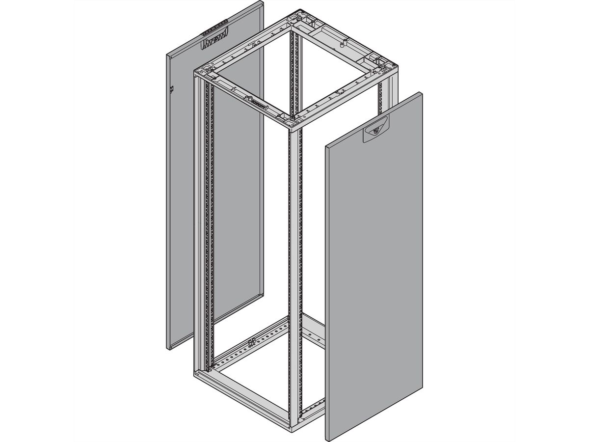 Panneau latéral Novastar SCHROFF pour Slim-Line, RAL 7021, 20 U 800D