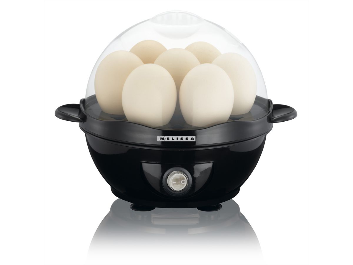 Melissa Cuisinière à œufs 16270021, noir/bouton transparent, 360W