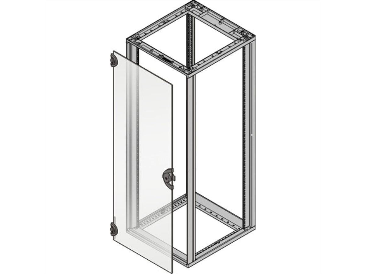 SCHROFF Novastar, porte en verre, angle d'ouverture de 180°, 38 U 553W