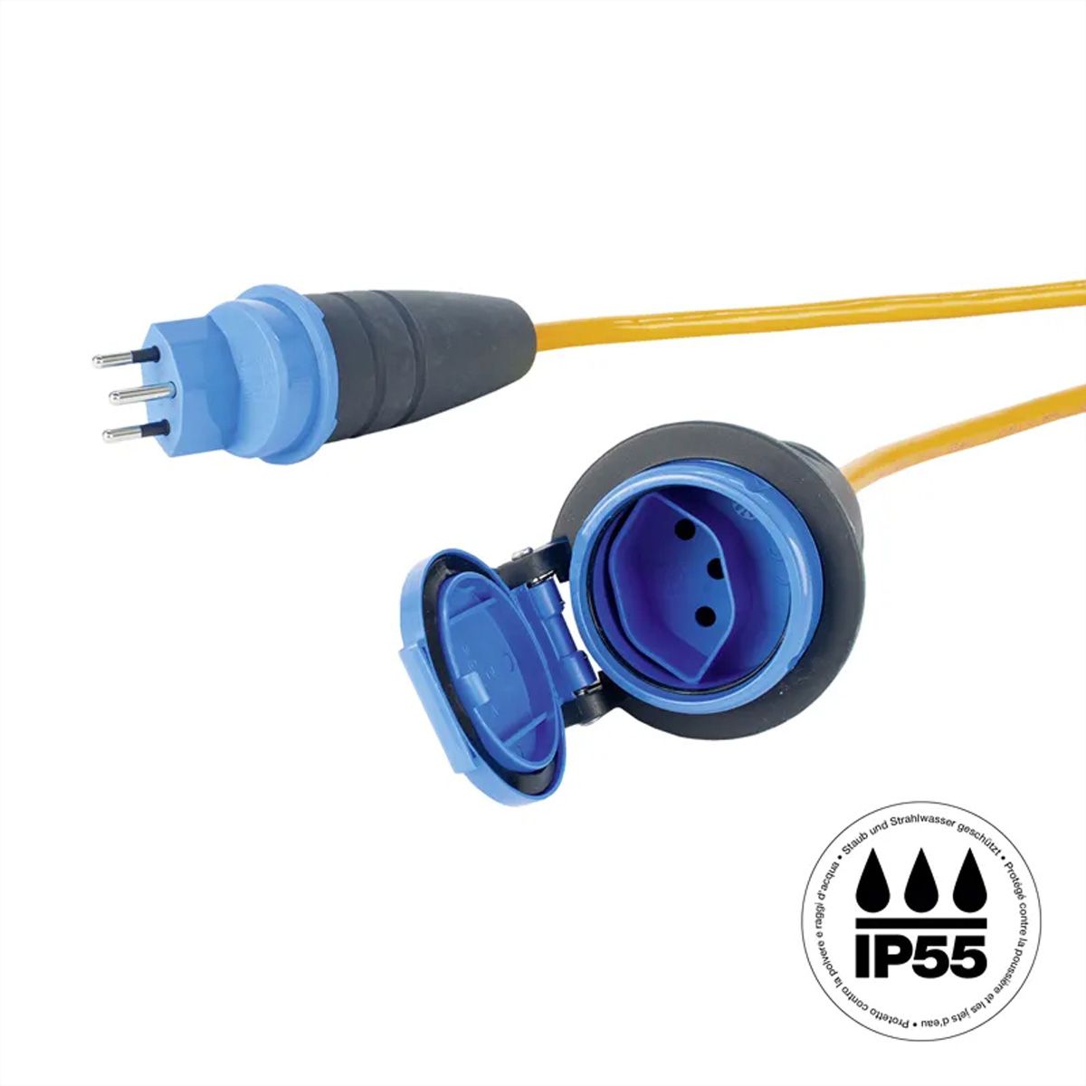 Steffen Verlängerungskabel Prof. EPR-PUR, 3x1.5mm2, T13-T13, IP55, 5m