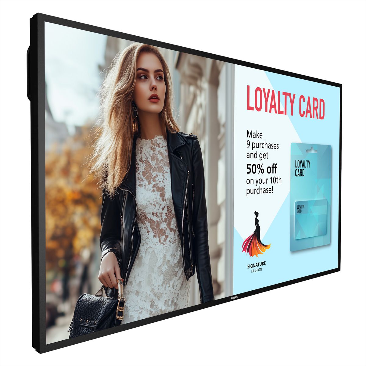 Philips Signage Display 50BDL6017P/00 , 50", UHD, 24/7, 800cd/m², 25% Haze
