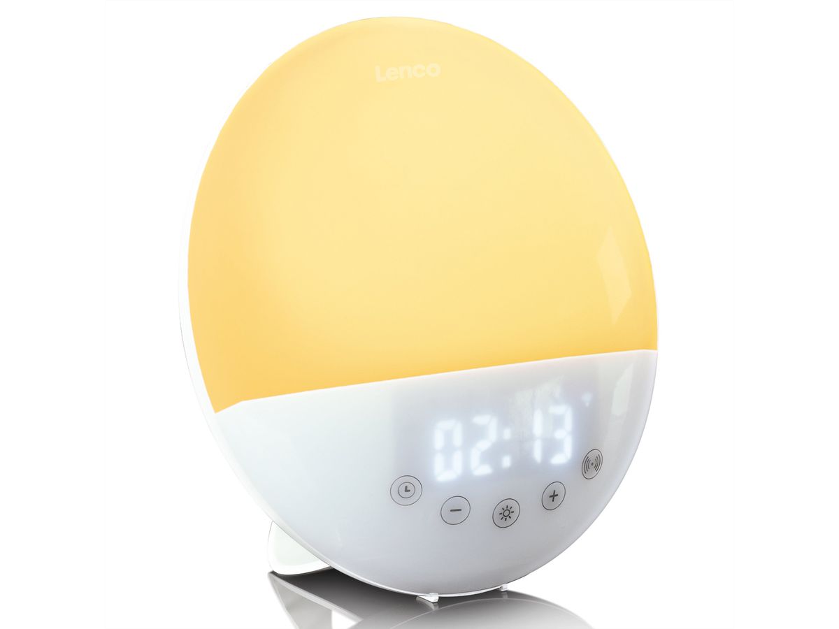 Lenco Radio Wecker CRW-110WH weiss, gesteuerte Aufwachfunktion