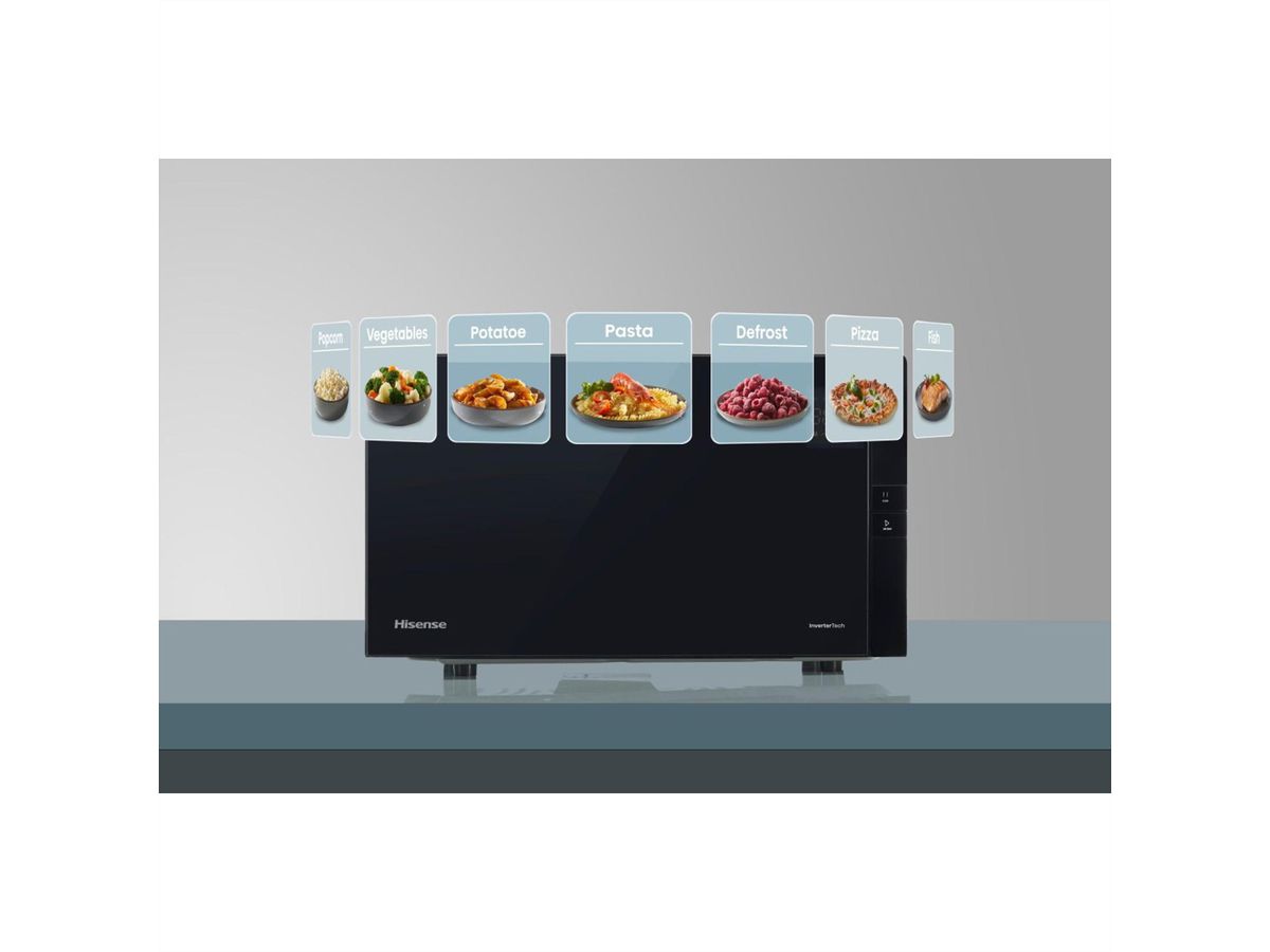 Hisense Mikrowelle H25MOBS4HGI, mit Grill, 25L, schwarz
