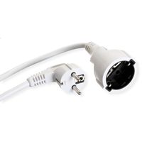 BACHMANN AC230V Câble prolongateur, prises type 2P+T allemand, blanc, 15 m