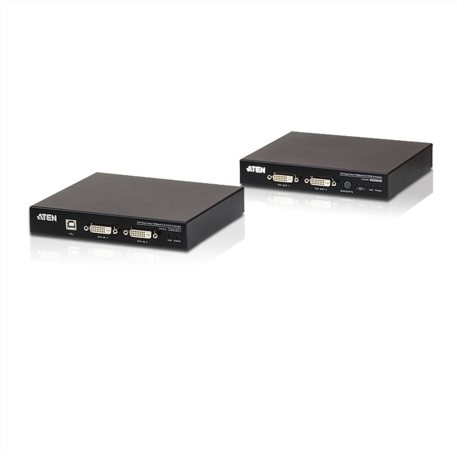 ATEN CE624 USB 2.0 DVI Dual Anzeige KVM Extender HDBaseT