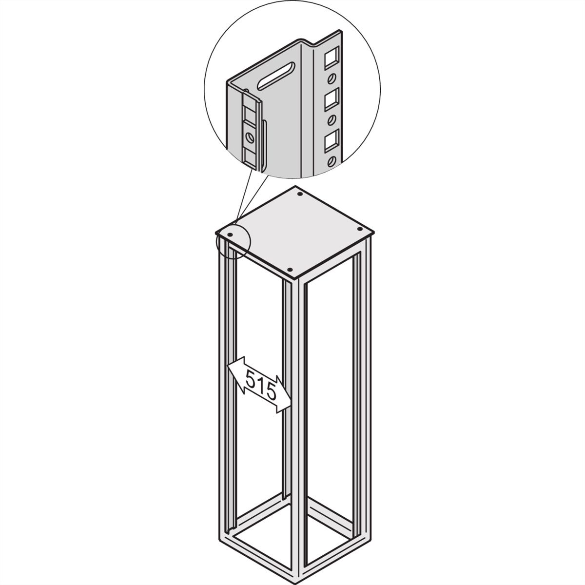 SCHROFF Winkelprofil ETSI - WINKELPROFIL ETSI68SU ALZ 2X