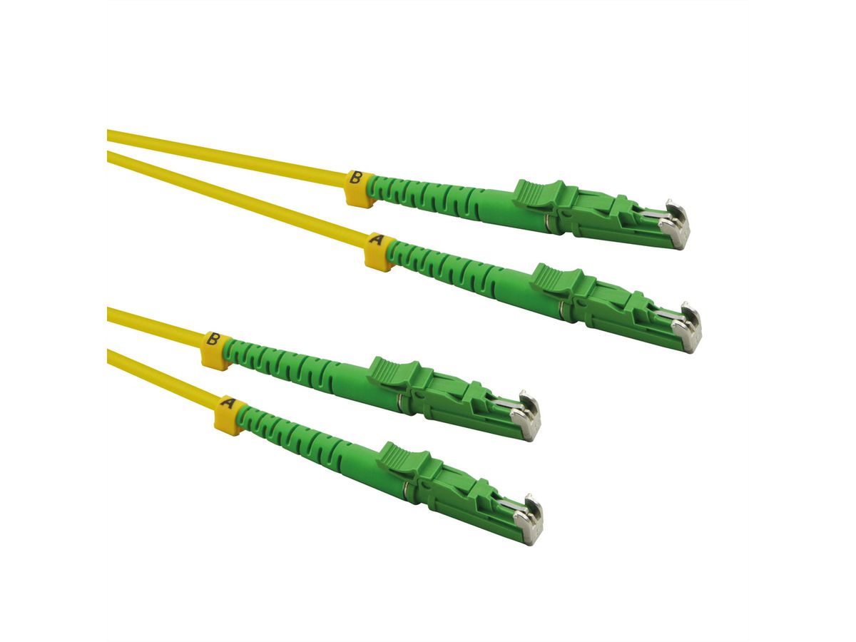 ROLINE Câble FO duplex 9/125µm, LSH/LSH, APC, LSOH, jaune, 0,5 m