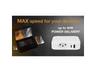 Steffen station de charge IQ simple, 1xT13 + 1xUSB-A 36W + 1xUSB-C PD 45W, noir, 1.5m