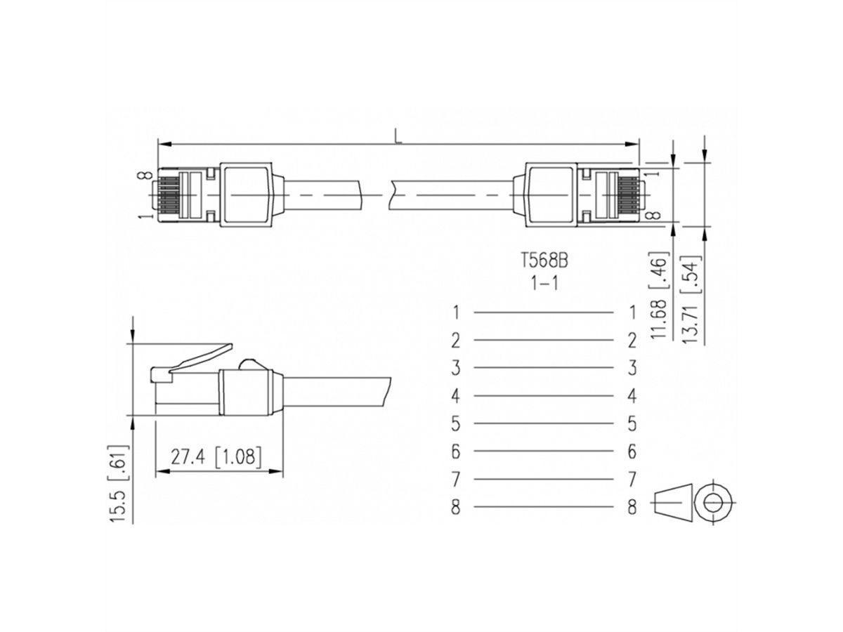 METZ CONNECT Patchkabel Kat.6 (Class E) S/FTP, Ultraflex500 VoIP, AWG 26, LSOH, weiß, 15 m