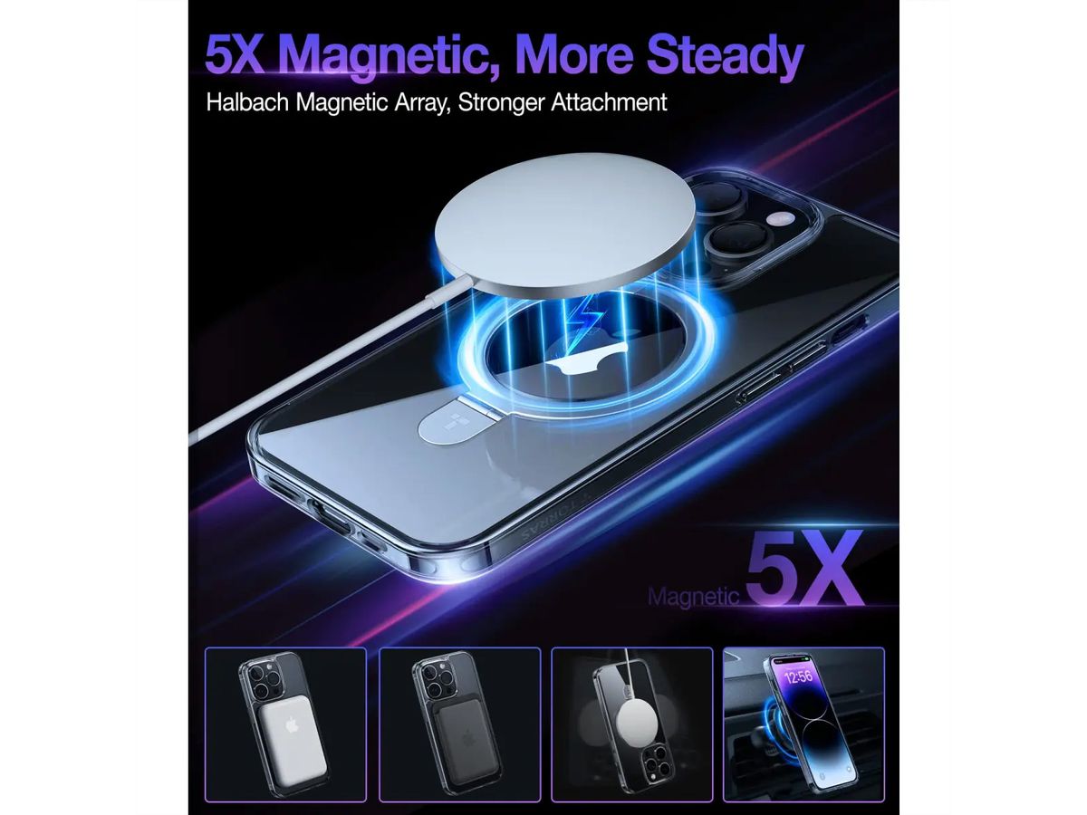 Torras UPRO Ostand Case, iPhone 14 Pro, MagSafe, transparent