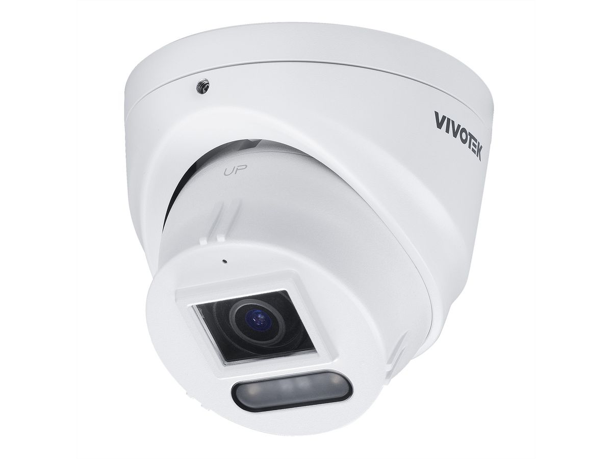 VIVOTEK VIT04A-W Caméra Turret 4 MP, 103.4°, IR-LED & Lumière blanch 30m