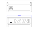 BACHMANN DESK 3xCEE7/3 GST18 RAL9010