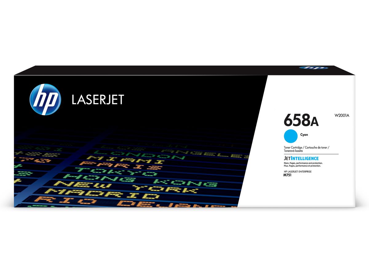 HP Toner cyan LaserJet 658A authentique