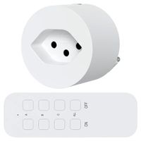 Steffen Prise adaptatrice sans fil, blanc 3x (max.2500W), avec télécom