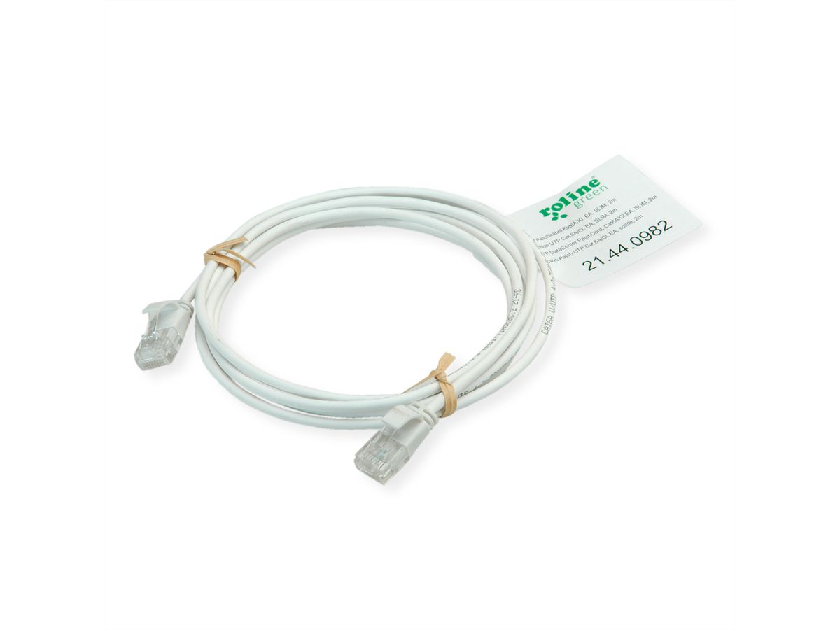 ROLINE GREEN UTP Patchkabel Kat.6A (Class EA), LSOH, slim, blau, 0,15 m