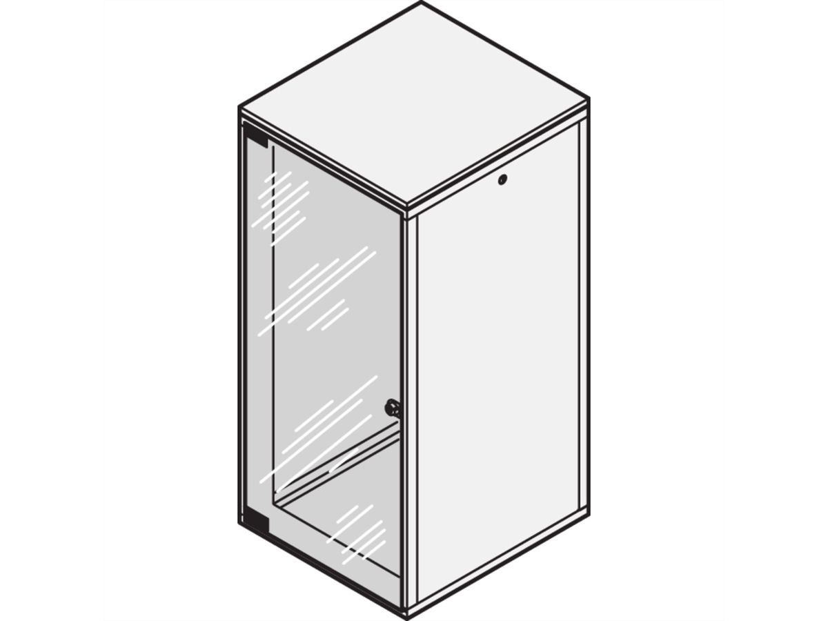 SCHROFF Glastür - GLASTUER 47HE 600B 180GRD