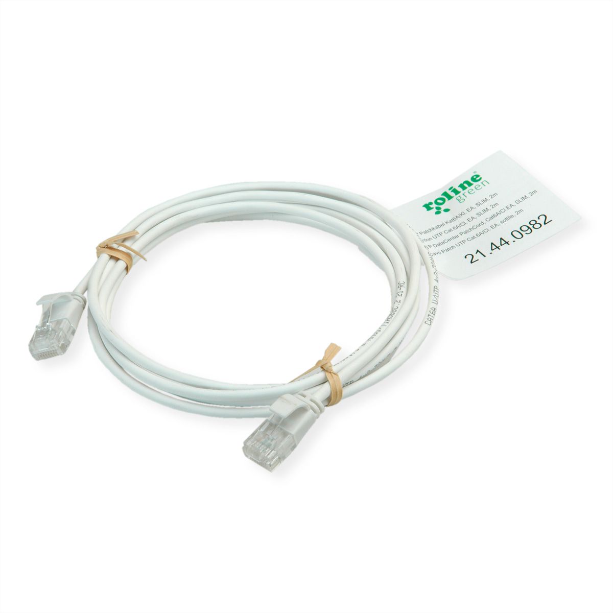 ROLINE GREEN Cordon Data Center UTP Cat.6A (Classe EA), LSOH, slim, blanc, 0,3 m