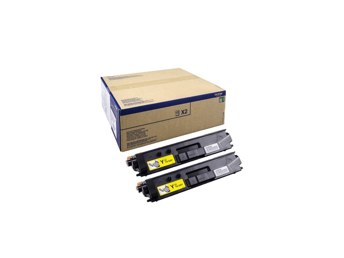 Brother TN-329YTWIN Cartouche de toner 2 pièce(s) Original Jaune