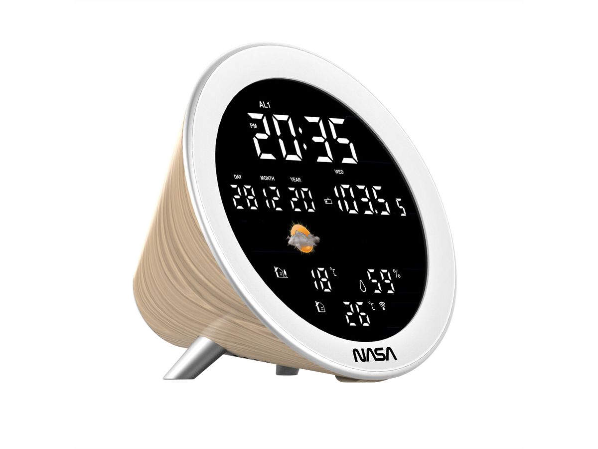 Nasa Wetterstation WSP1700WD, holz, Bluetooth Speaker