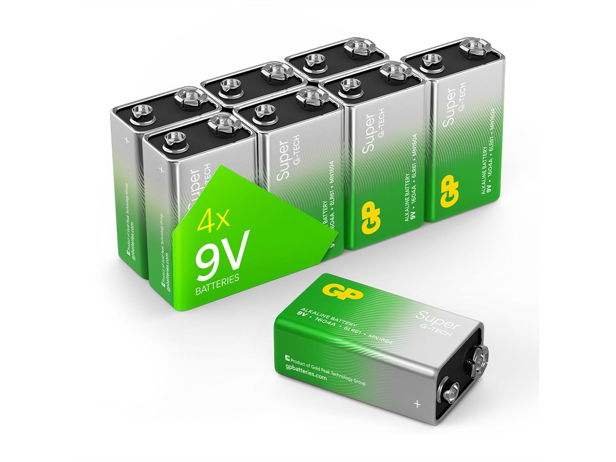 GP Batteries Super Alkaline LR221 1x 9V E-Block