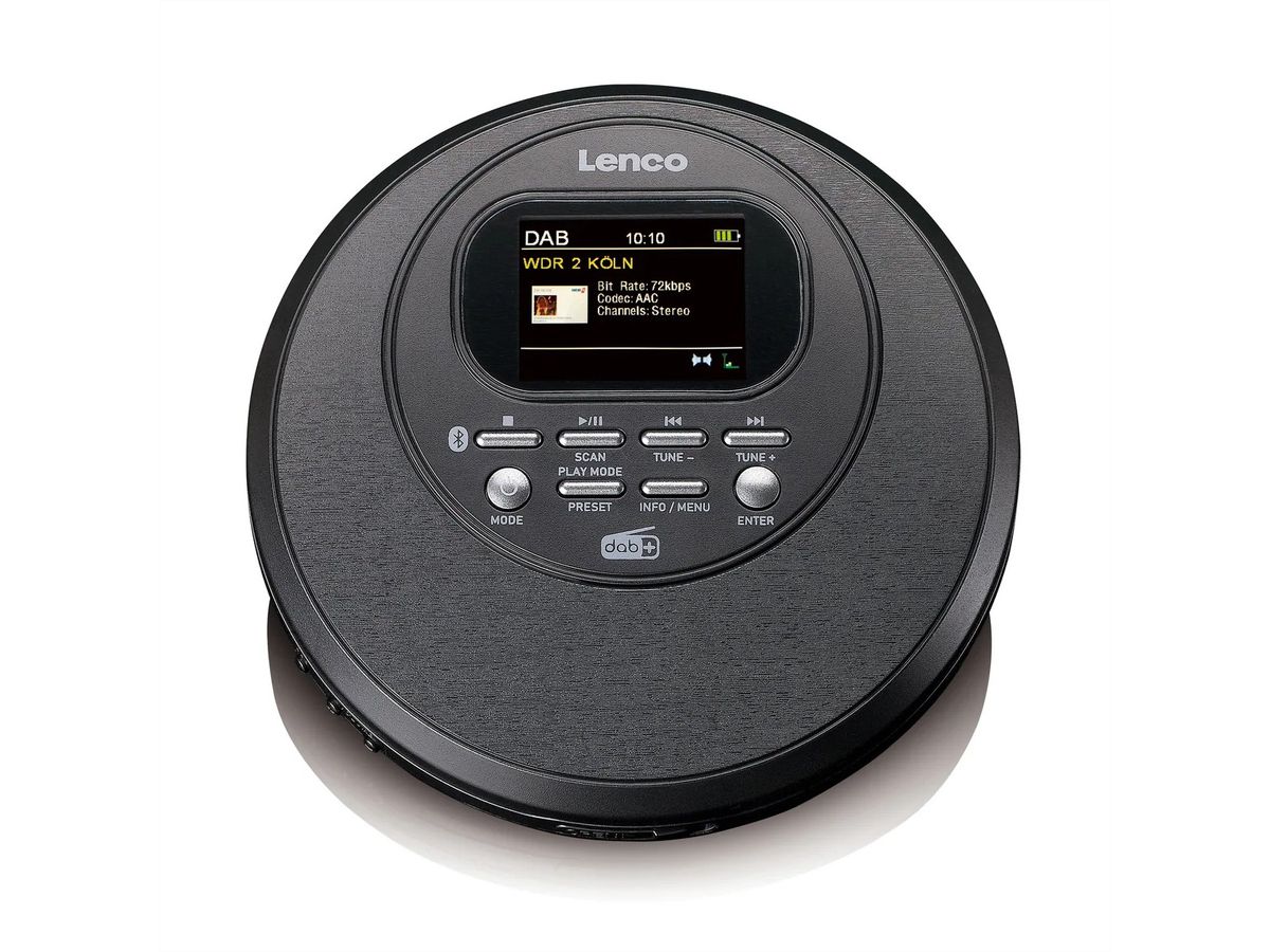 **Retoure**Lenco CD/MP3 Player CD-500BK schwarz , Discman mit DAB, BT und farbigem TFT