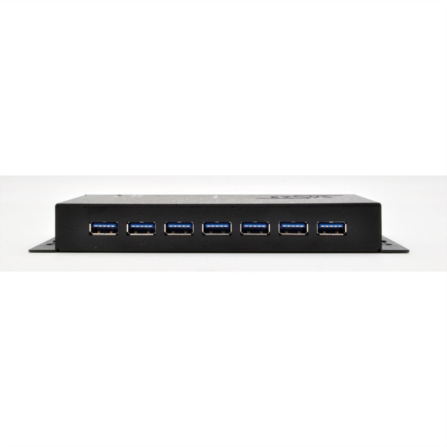 EXSYS EX-1188HMS-3 HUB USB 3.2 Gen1 à 7 ports, protection de surtension 15KV ESD et boîtier métallique
