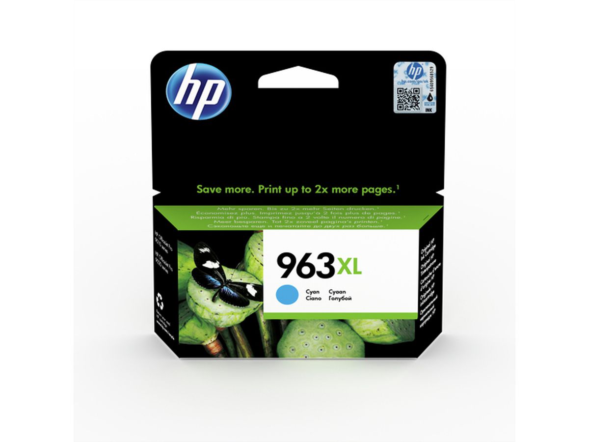 3JA27AE, Nr. 963XL, Cartouche, cyan, 1.600 pages pour HP OfficeJet Pro 9010, 9012, 9013