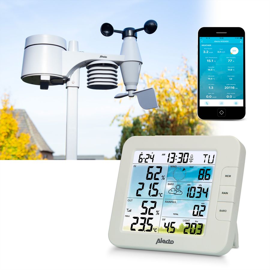 Alecto Wetterstation WS5400 8 in 1 WIFI mit App