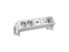 BACHMANN DESK2 ALU WHITE 2xCEE7/3 1xCM 1xUSB A/C 22W 0,2m GST18