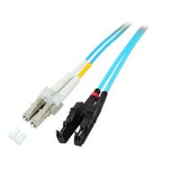 Quality LWL-Kabel duplex 50/125µm OM3, E2000/LC, grün, 1 m