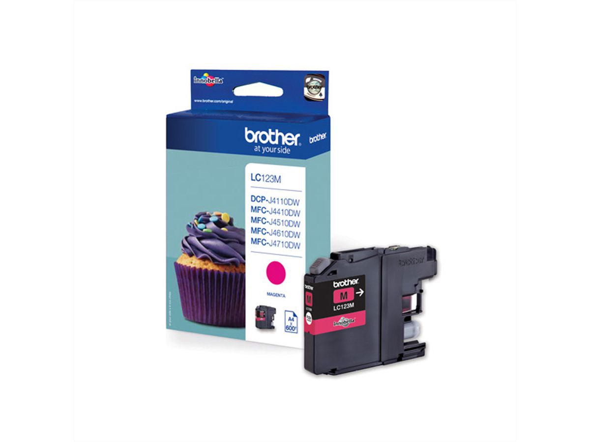 BROTHER LC-123M, Cartouche magenta 600 pages pour BROTHER MFC-J4510DW