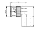 TELEGÄRTNER BNC-Winkelstecker 75 Ohm