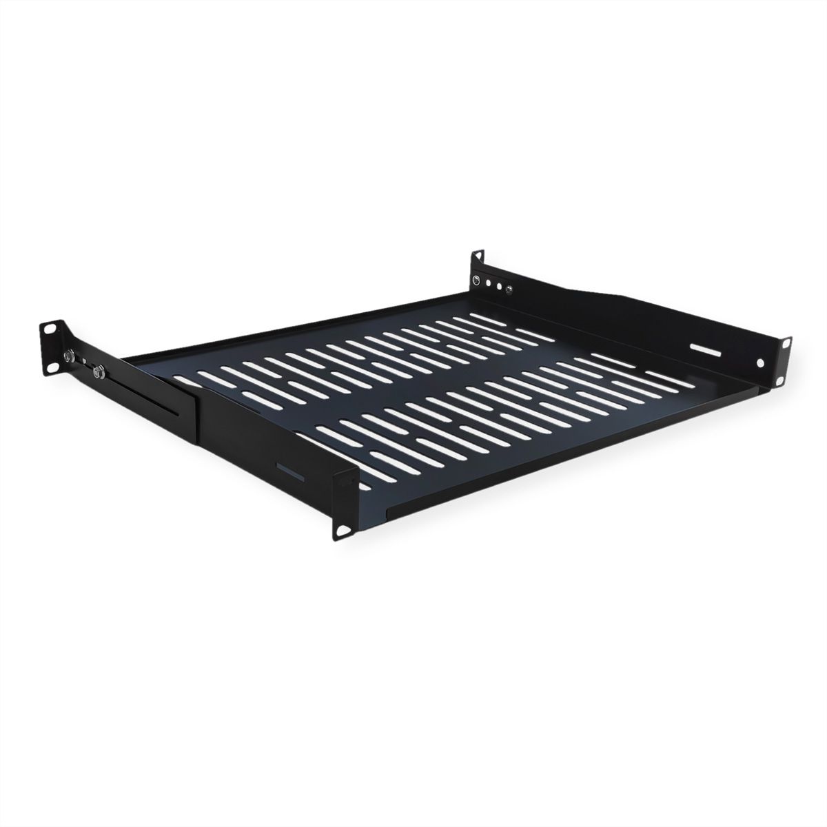 VALUE 19-Zoll-Geräteträger 1 HE, T: 350mm, max. 25 kg, U-Form, schwarz