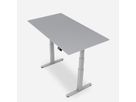 WRK21 Schreibtisch Work 120 x 80 cm, Höhenverstellbar, Grau Uni / Grau