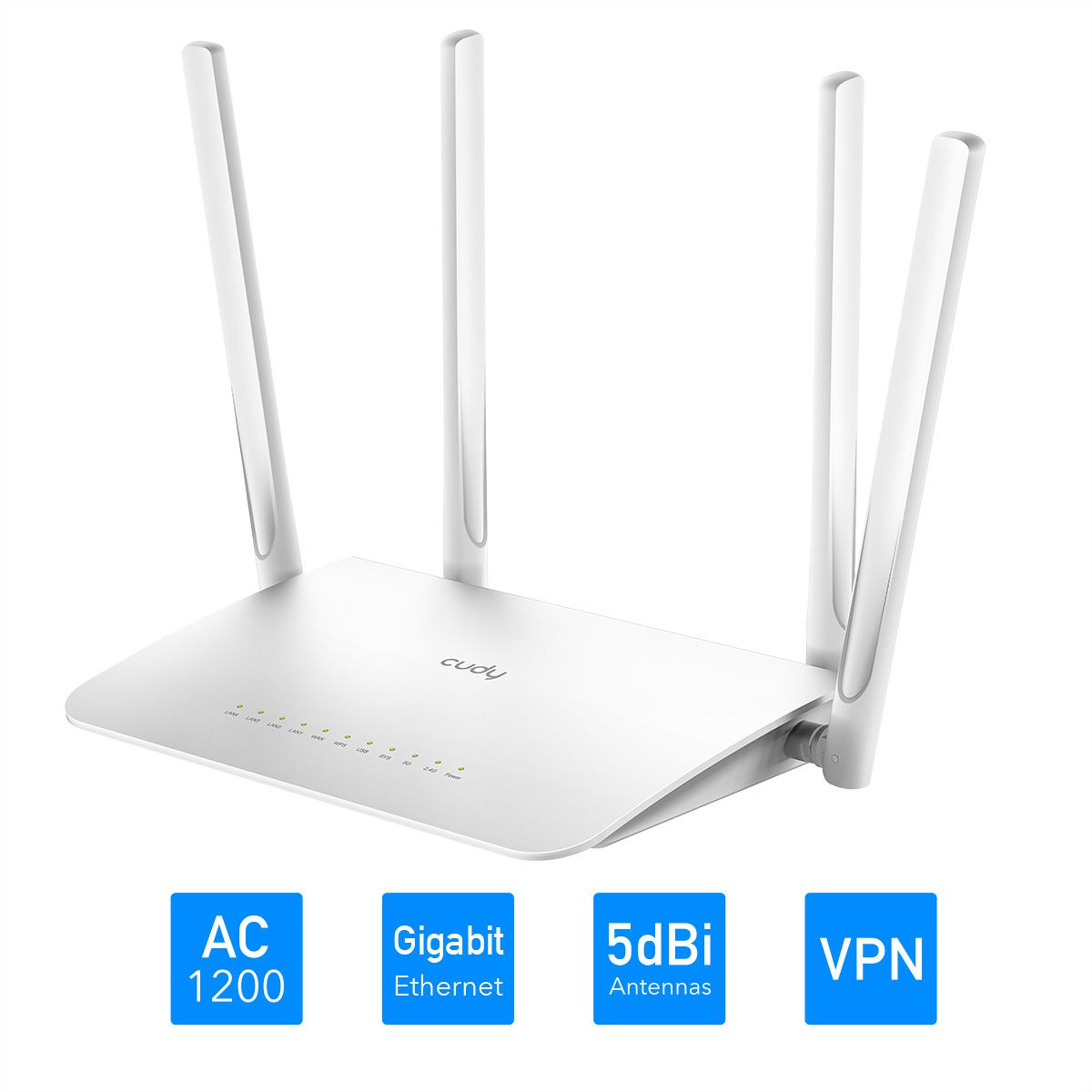 CUDY WR1300 AC1200 Routeur WiFi Mesh, Gigabit
