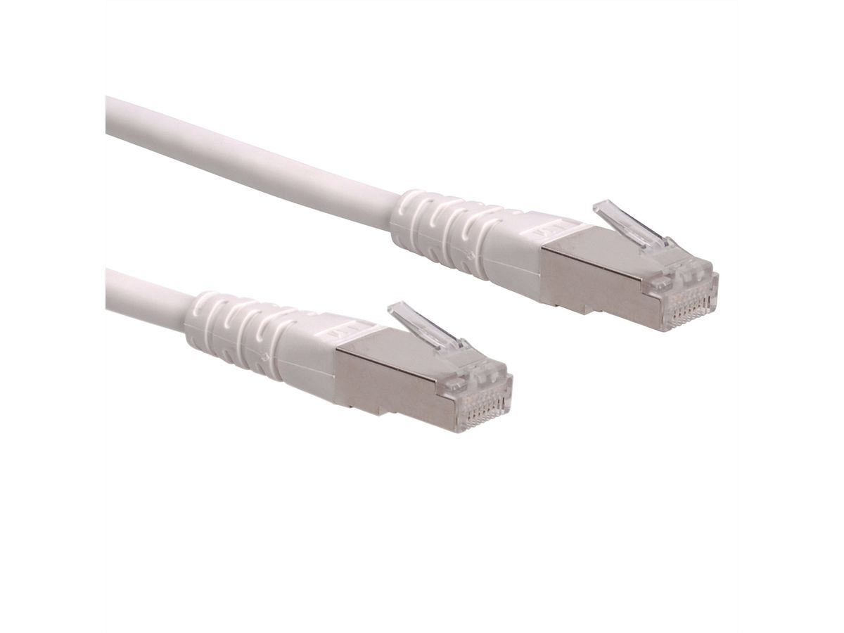 Cordon ROLINE Cat.6 (Classe E) S/FTP (PiMF), blanc, 0,3 m