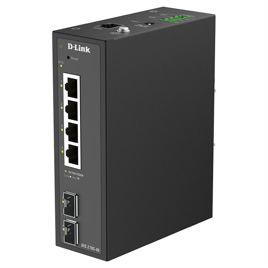 D-Link DIS-210G-06 Switch 6 ports, Smart Managed Gigabit industriel