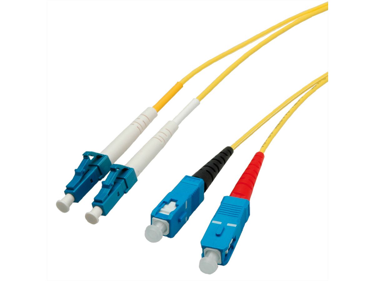 Quality LWL-Kabel Single Mode E9/125µm OS2, LC/SC, gelb, 2 m