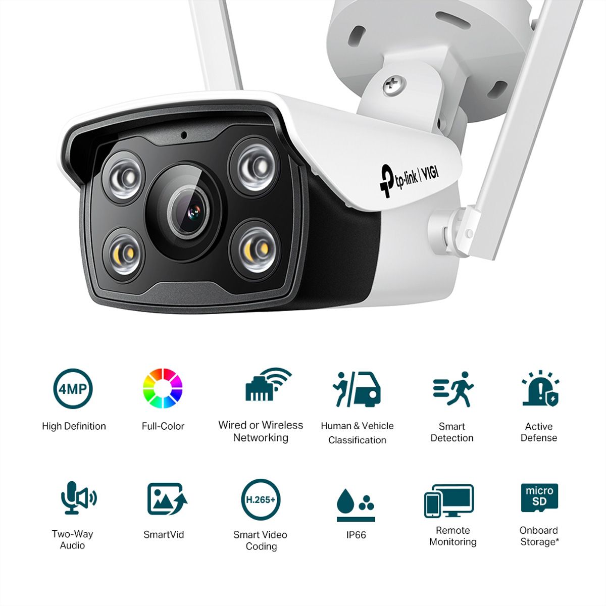 TP-Link VIGI C340-W(4mm) Bullet-Camera 4 MP, 80°, IR-LED 30m, WiFi