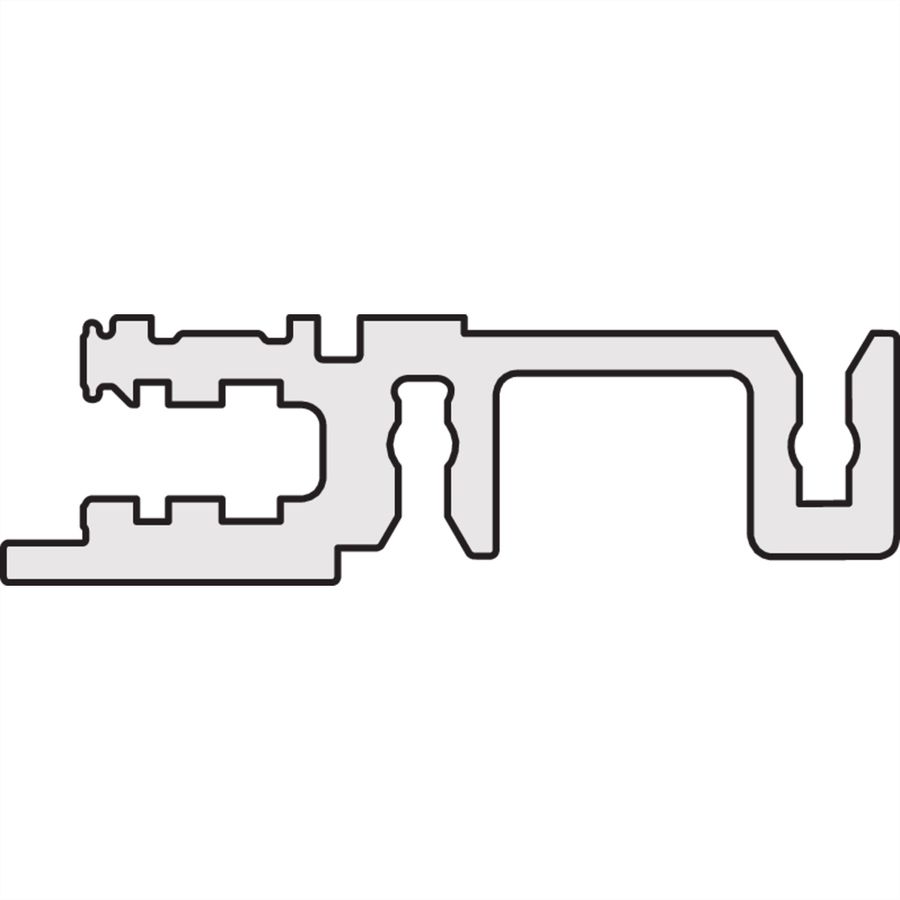 SCHROFF Frontrahmen, ungeschirmt, für horizontalen Kartenausbau - FRONTRAHMEN 3HE 54TE (KD)