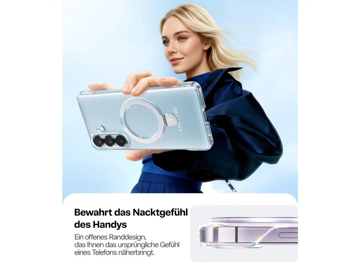 Torras Ostand Slim Schutzhülle Galaxy, S26, transparent