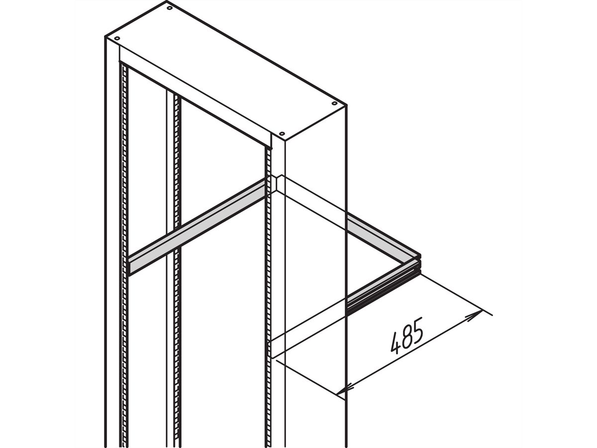 SCHROFF Kabelabfangschiene - KABELABFANGSCHIENE 483L