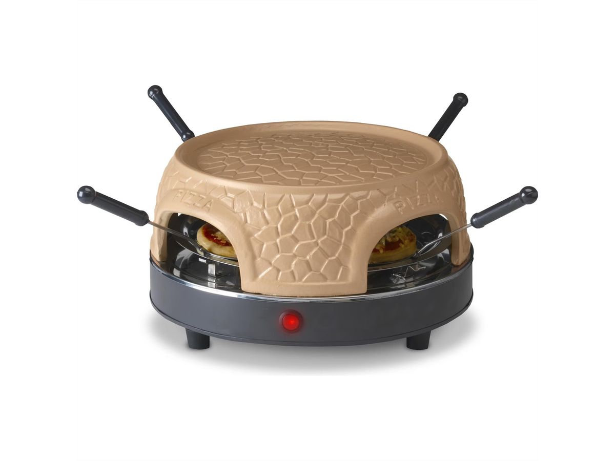Gastronoma Pizza Ofen 18310016, 4 Personen, schwarz/Keramikdom, 800W
