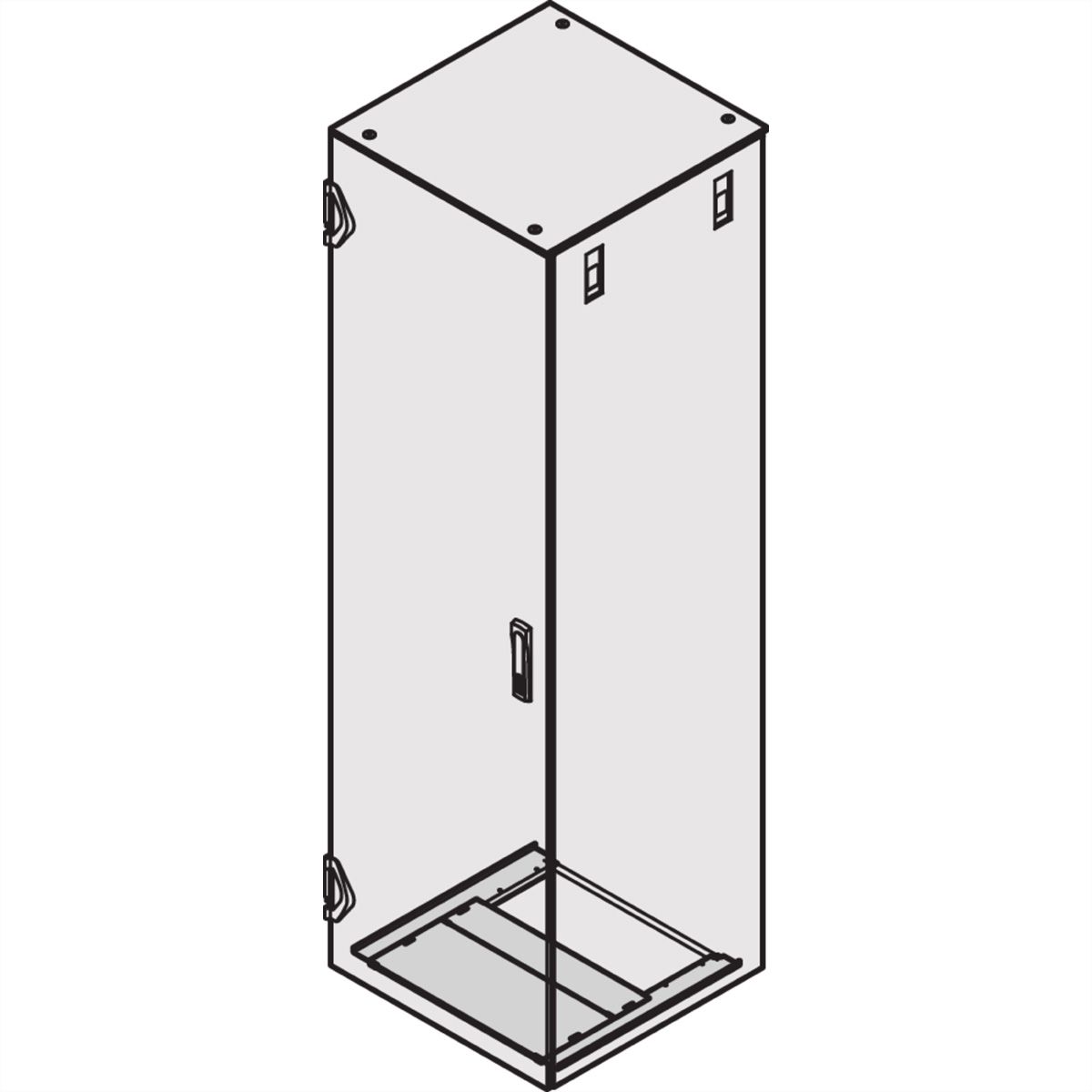 SCHROFF BODENPLATTE 800B 1100T RAL7021
