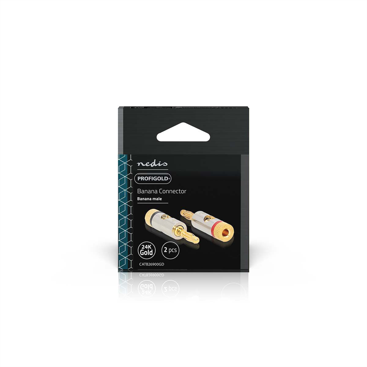 Nedis fiche banane, 2 pièces, argent-or