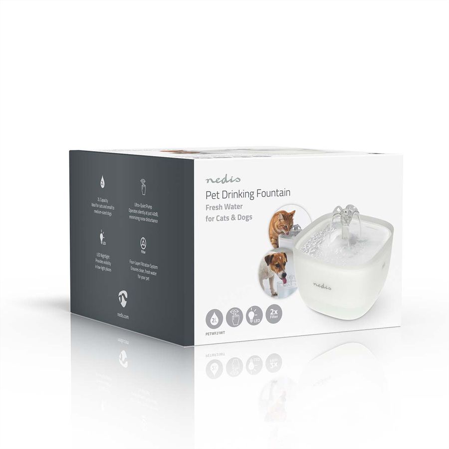 Nedis Haustier-Trinkbrunnen 2 l, weiss