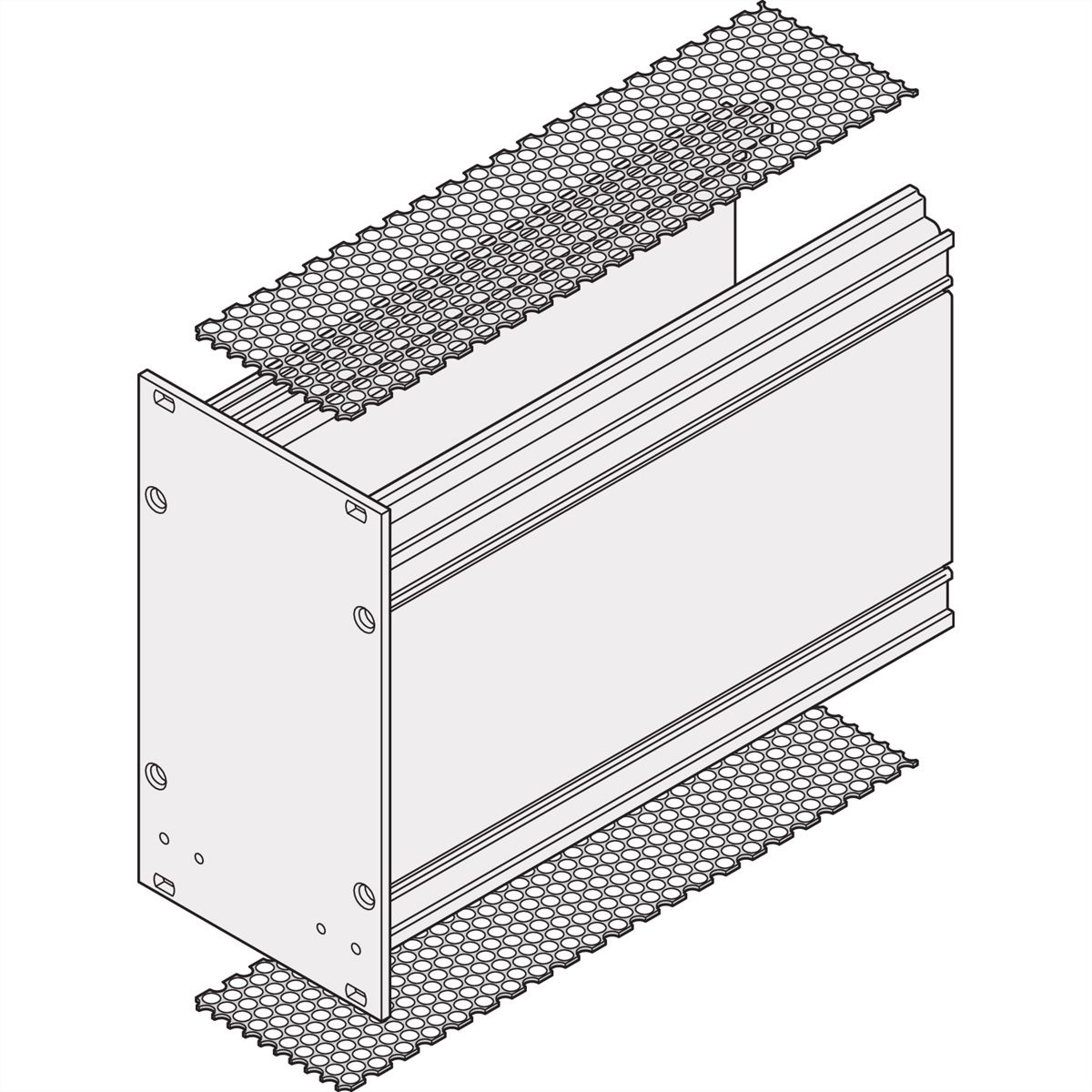 SCHROFF Deckblech für Kassetten - KAS DECKBLECH MP 10TE 227T