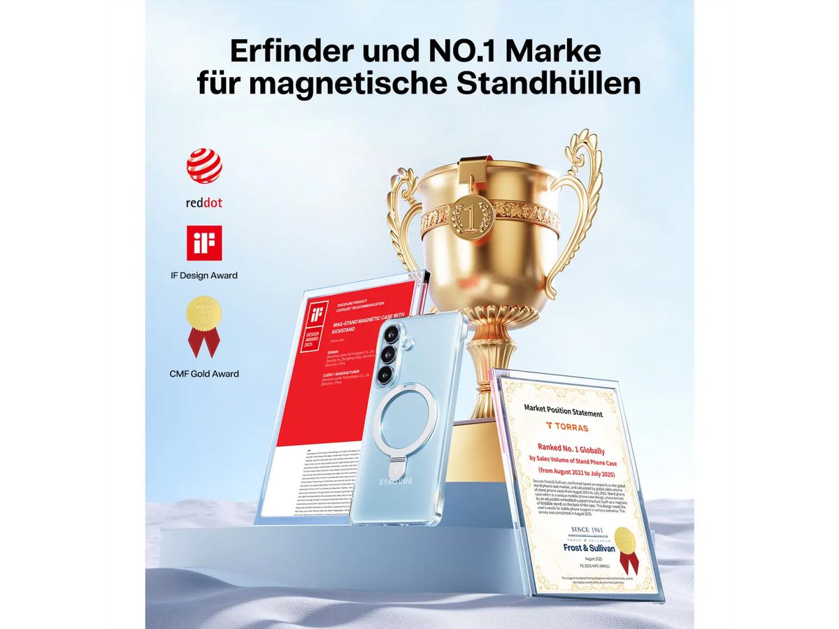 Torras Ostand Slim Schutzhülle Galaxy, S26, transparent