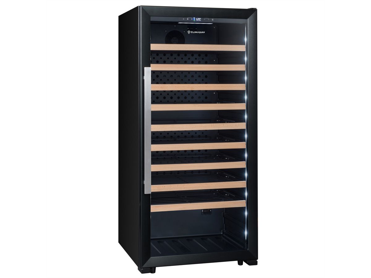 Climadiff Weinkühlschrank CPF100B1, Freistehend, 1 Zone, 98 Flaschen