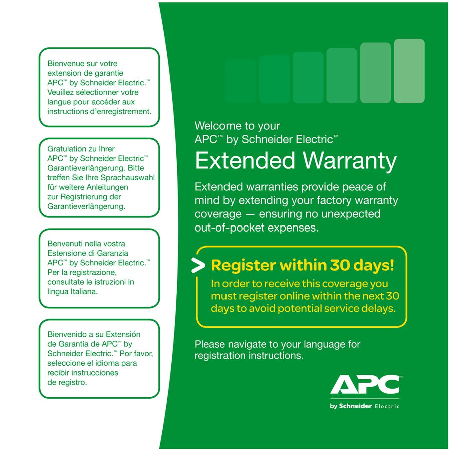 APC Service Pack 3 Year Extended Warranty 3 année(s)